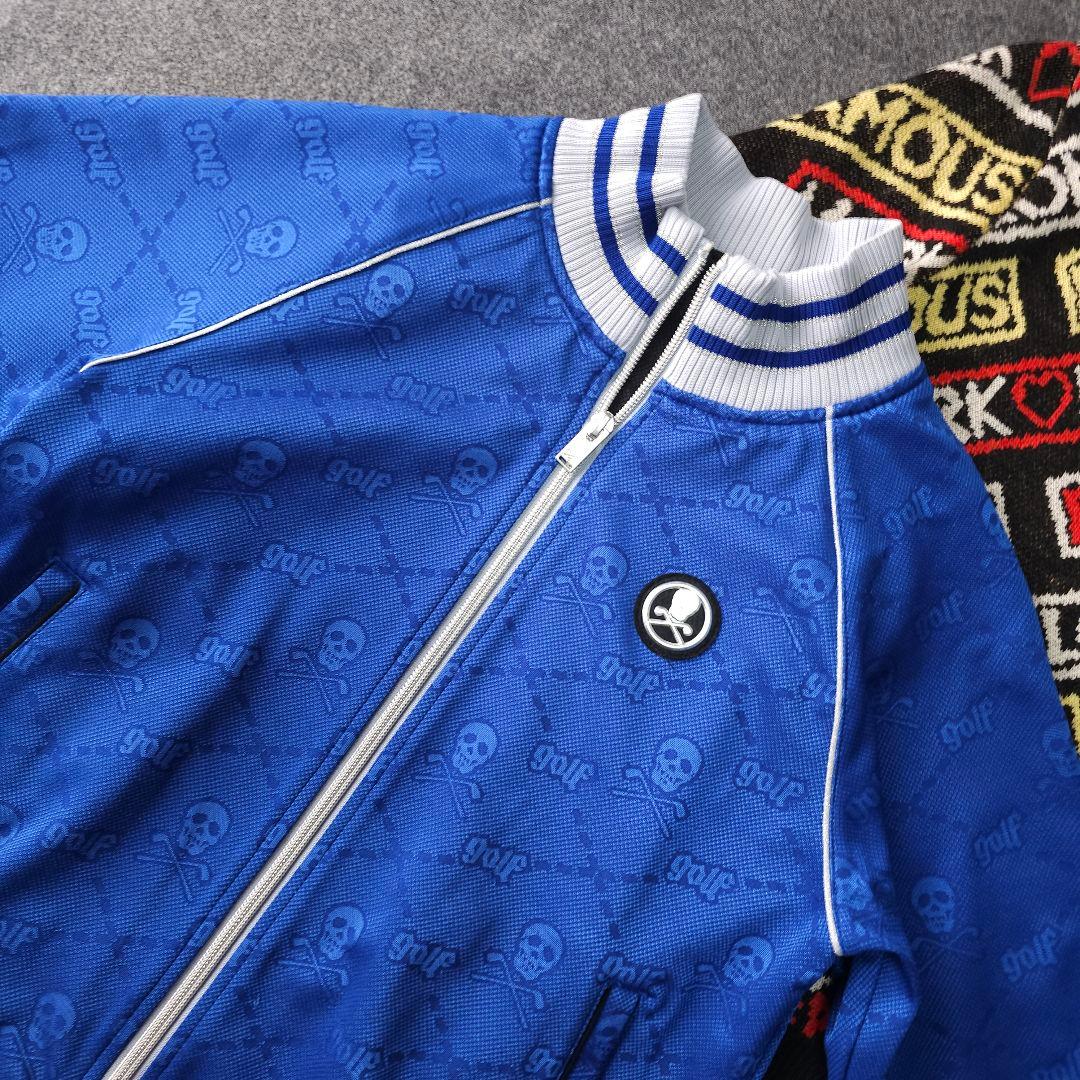 美品 2着セット マークアンドロナ 春 ジップブルゾン×セーター 総柄 36 S