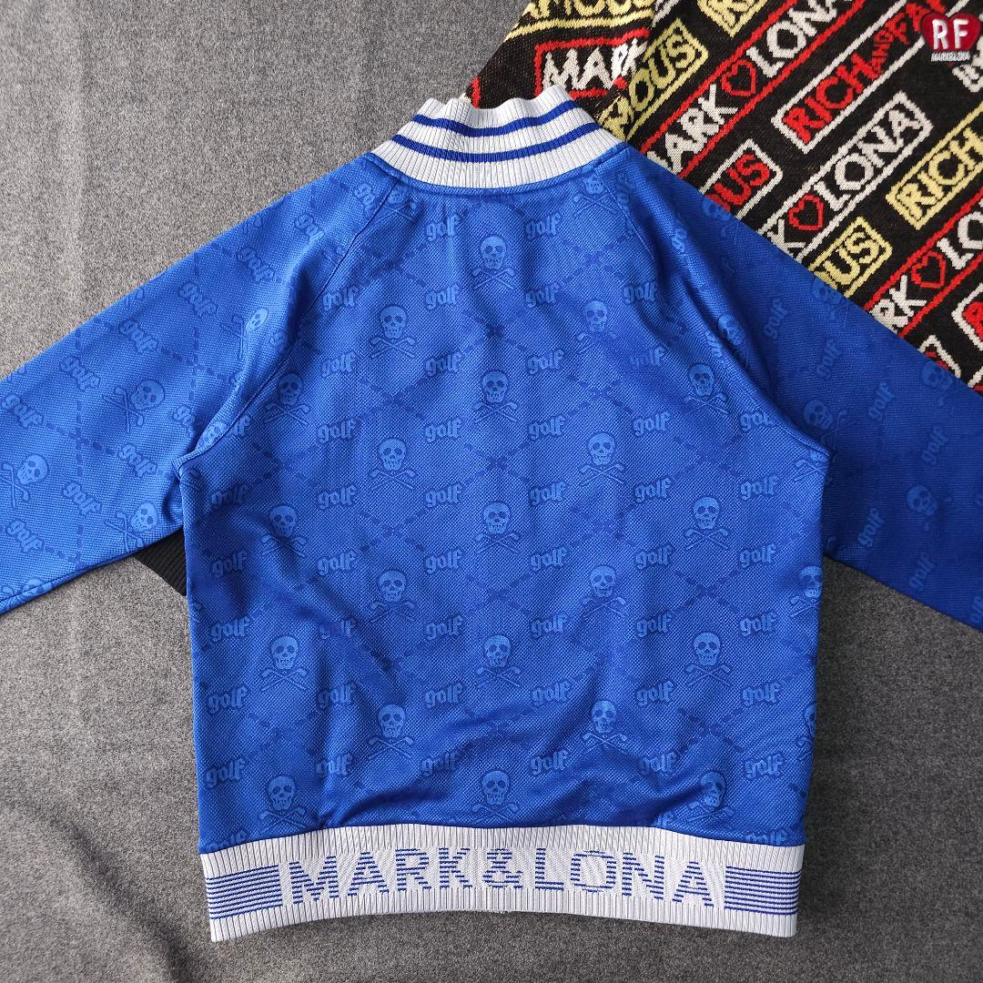 美品 2着セット マークアンドロナ 春 ジップブルゾン×セーター 総柄 36 S