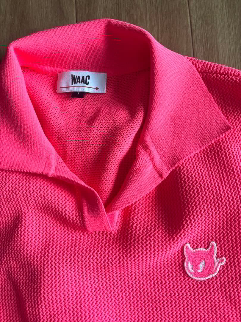 WAAC メッシュノースリーブポロシャツ S ピンク