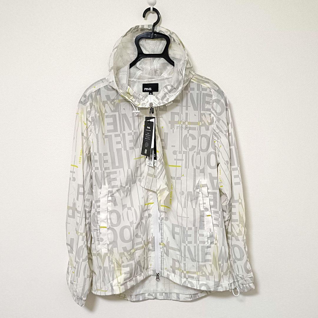 【PINGアパレル】PING ピン ウインドブレーカー Mホワイトメンズゴルフ