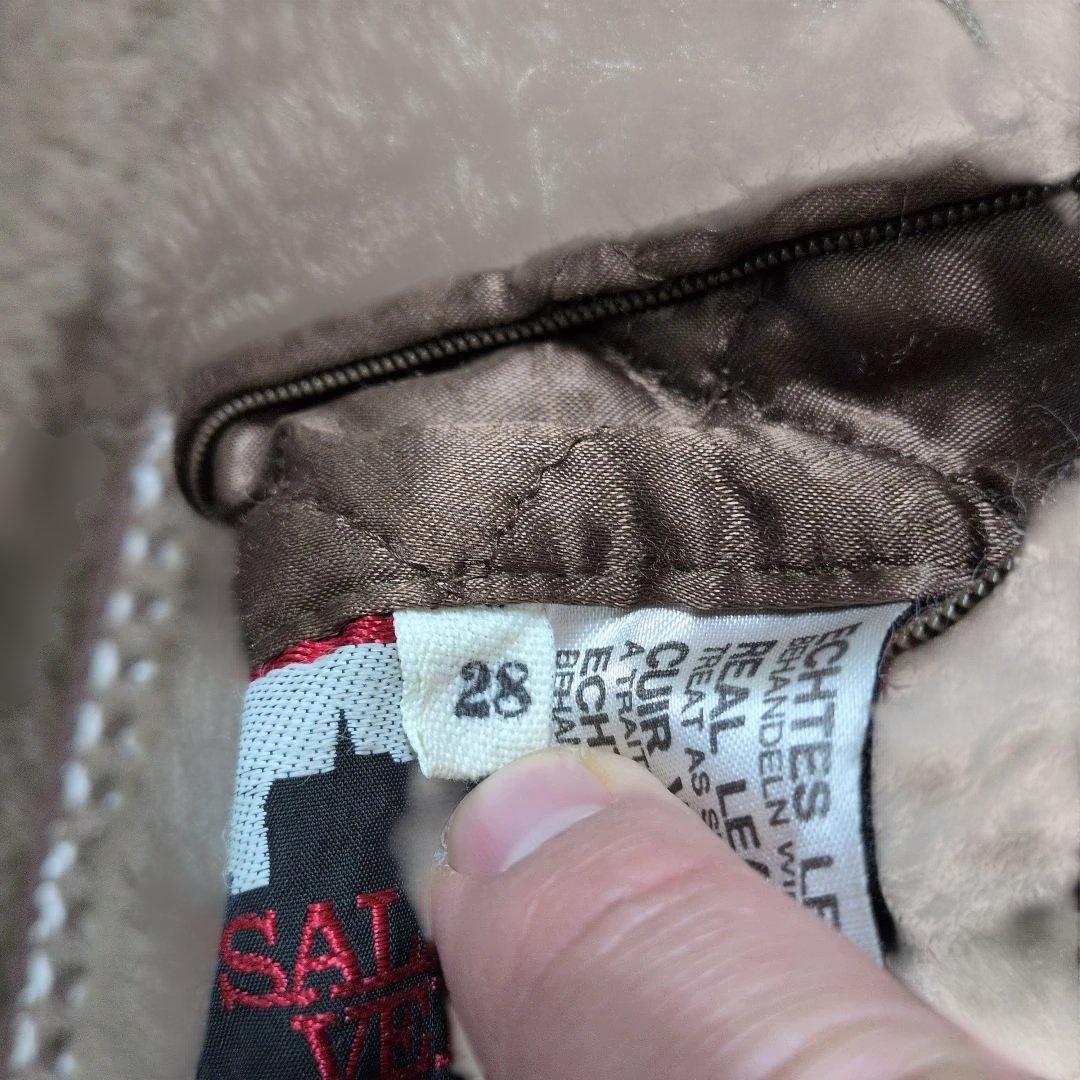 【極暖】ヴィンテージ リアルムートン ボアコート 本革 ブラウン 大きいサイズ