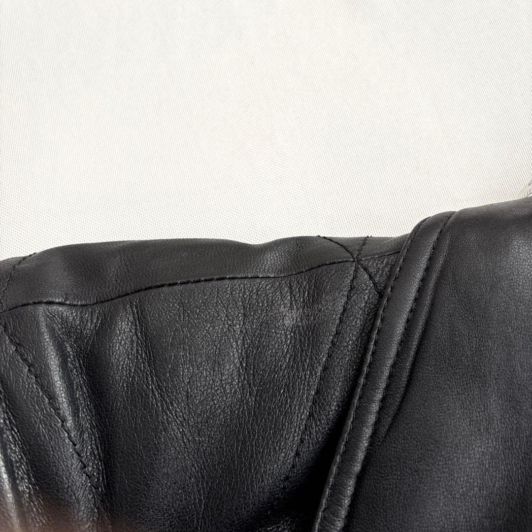 【90〜00s】ショート丈 ラムレザー 裏地ペイズリー柄 レザージャケット