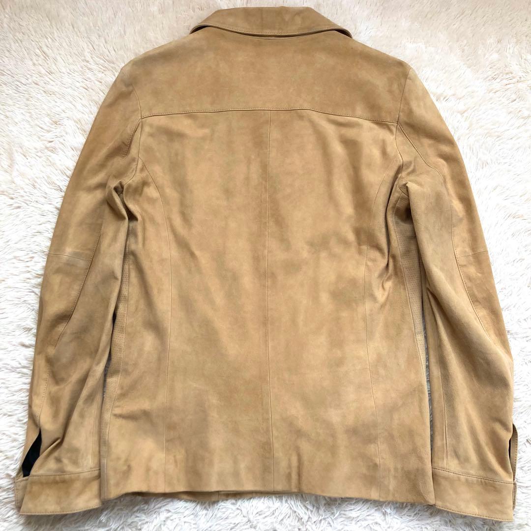 ✨羊革✨5351プールオム ラムラダブルライダース レザージャケット スエード