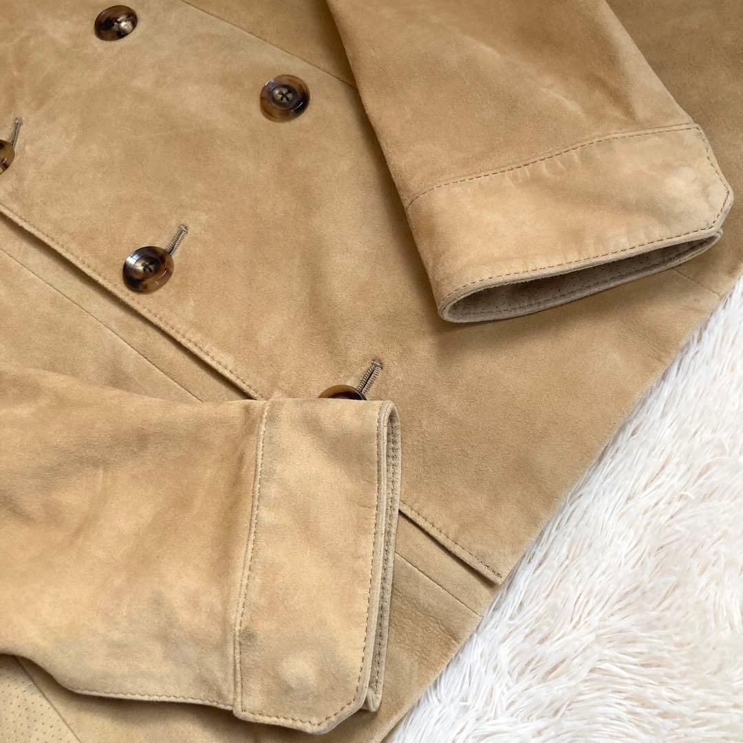 ✨羊革✨5351プールオム ラムラダブルライダース レザージャケット スエード