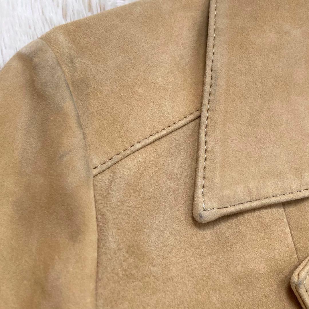 ✨羊革✨5351プールオム ラムラダブルライダース レザージャケット スエード