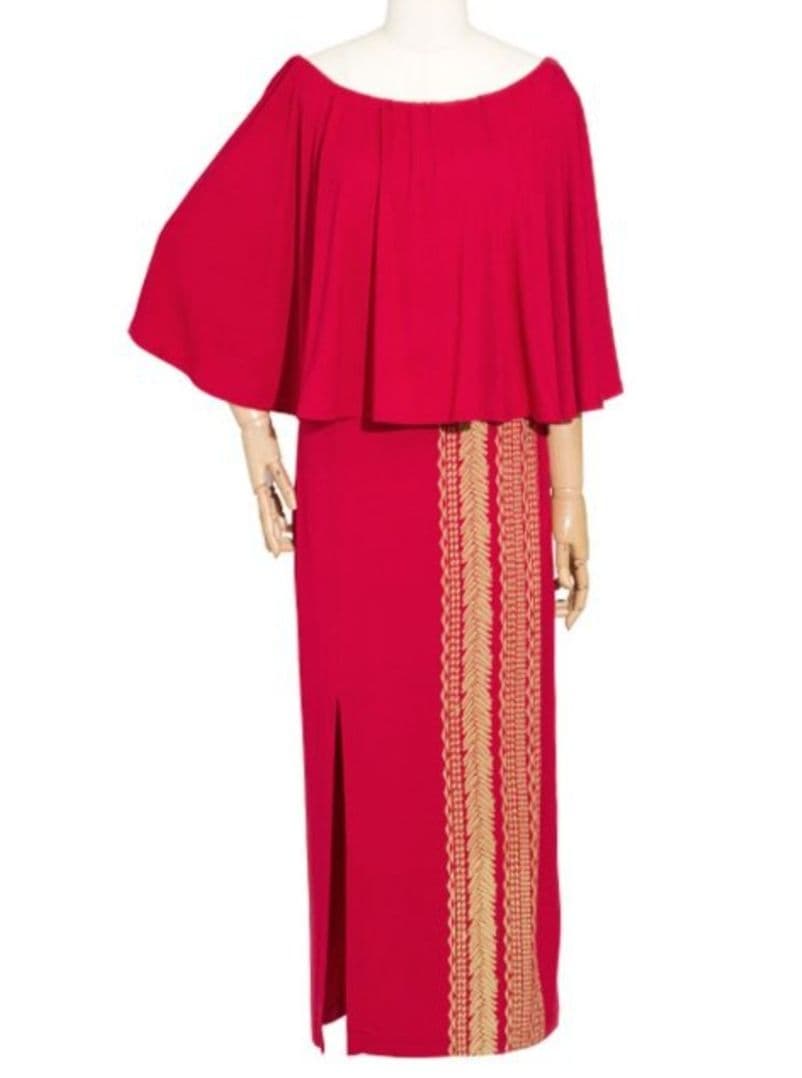 ユ*ん様 マウナロア タパ ケープ＆タイト ドレス М