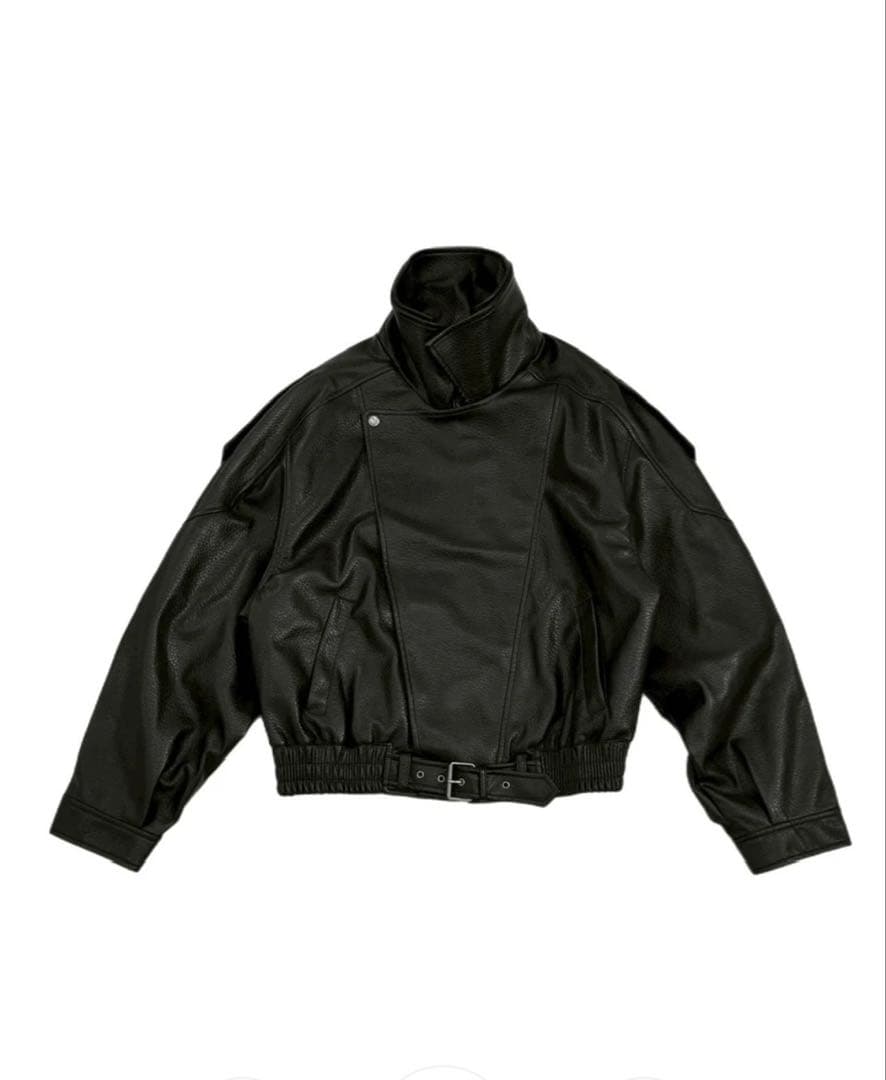Chikashitsu + チカシツプラスハイネックノンレザーボンバージャケット