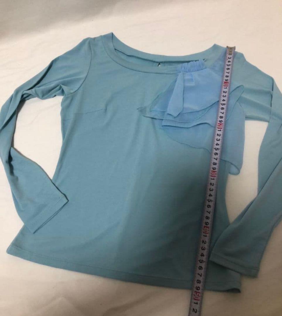 社交ダンス練習着パーティ。チャコットのオーガンジーフリルモチーフトップスドレス