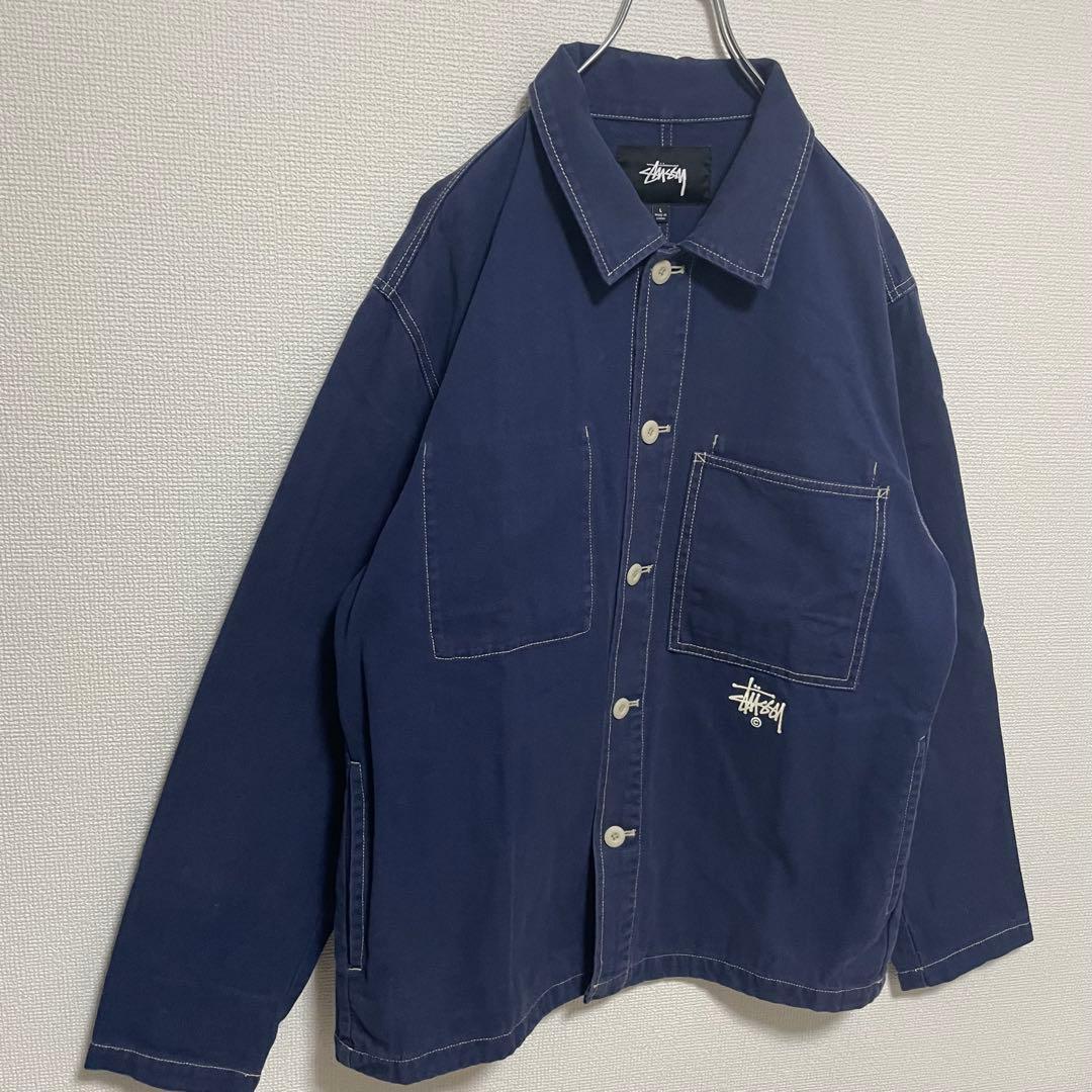 ステューシー ジャケット カバーオール ワンポイントロゴ