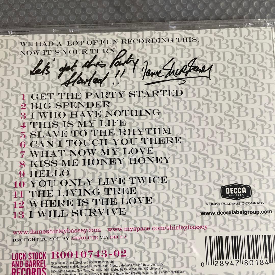 洋楽 AOR CD DAME SHIRLEY BASSEY/get the party