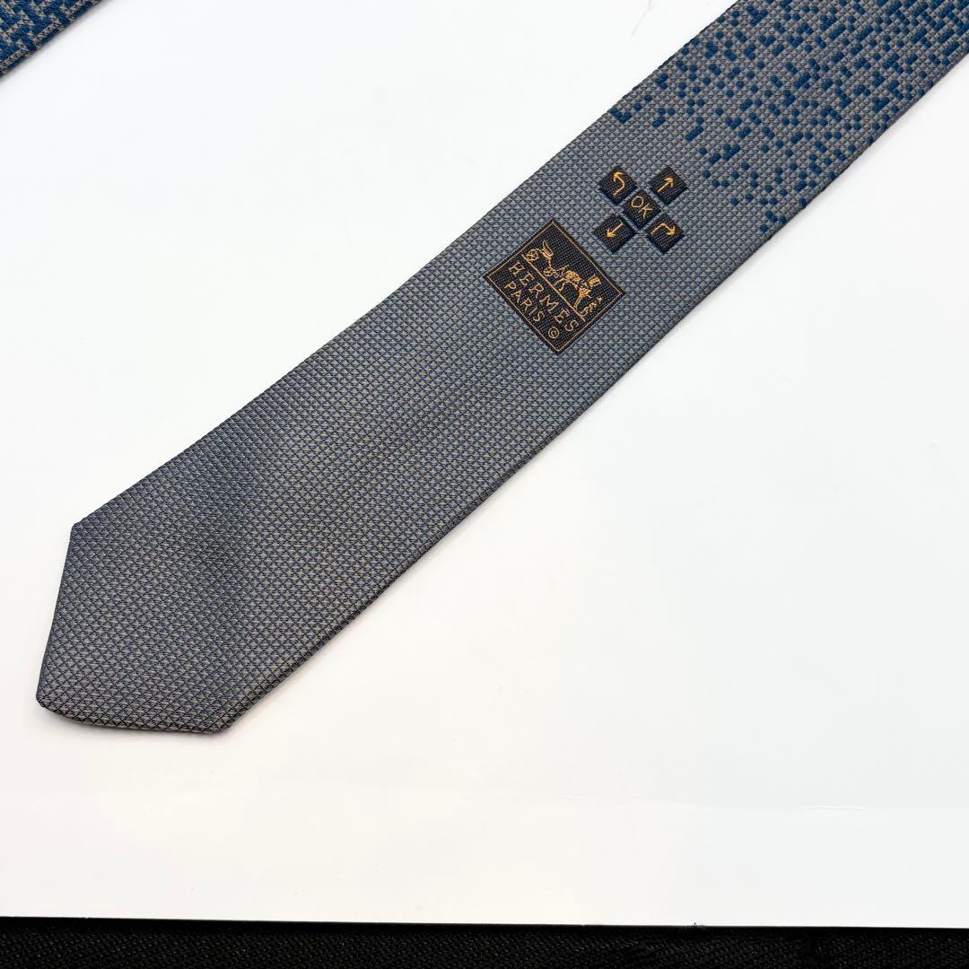 【クリスマスセール】HERMES エルメス ネクタイ H柄 ファソネ ジャガード