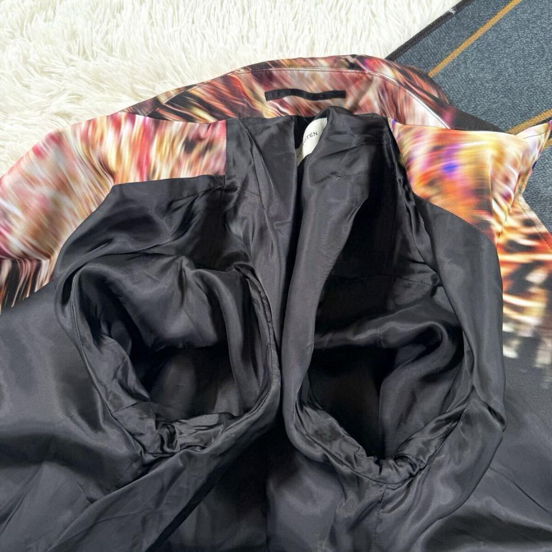 美品 ドリスヴァンノッテン アートプリント ジャケット ベルト 半袖 VV039