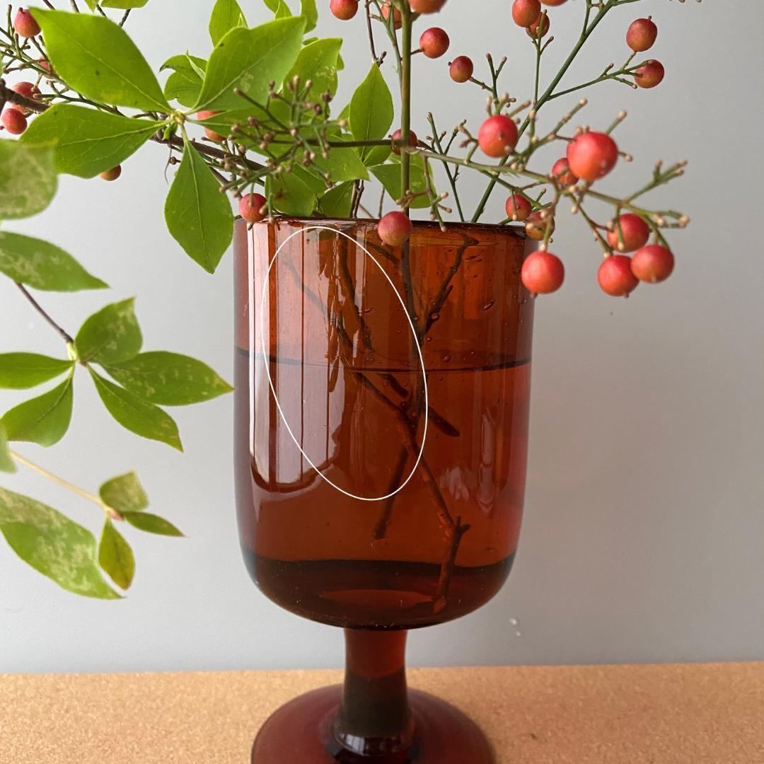 エリックホグラン BODA ヴィンテージ 花瓶 ガラス 高さ20cm 脚付 C