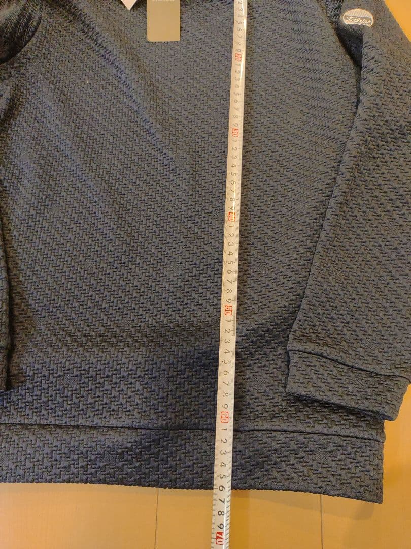 【未使用】Titleist ゴルフウェア モックネック長袖 メンズL ネイビー