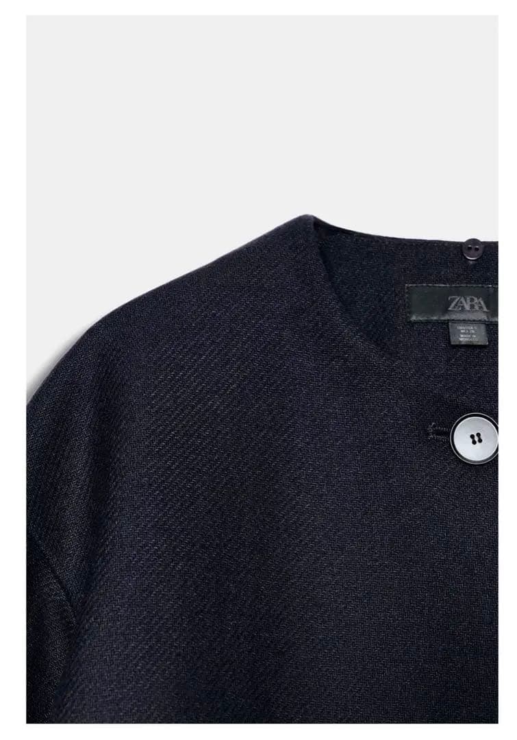 ZARA ウールショートスカーフコートM