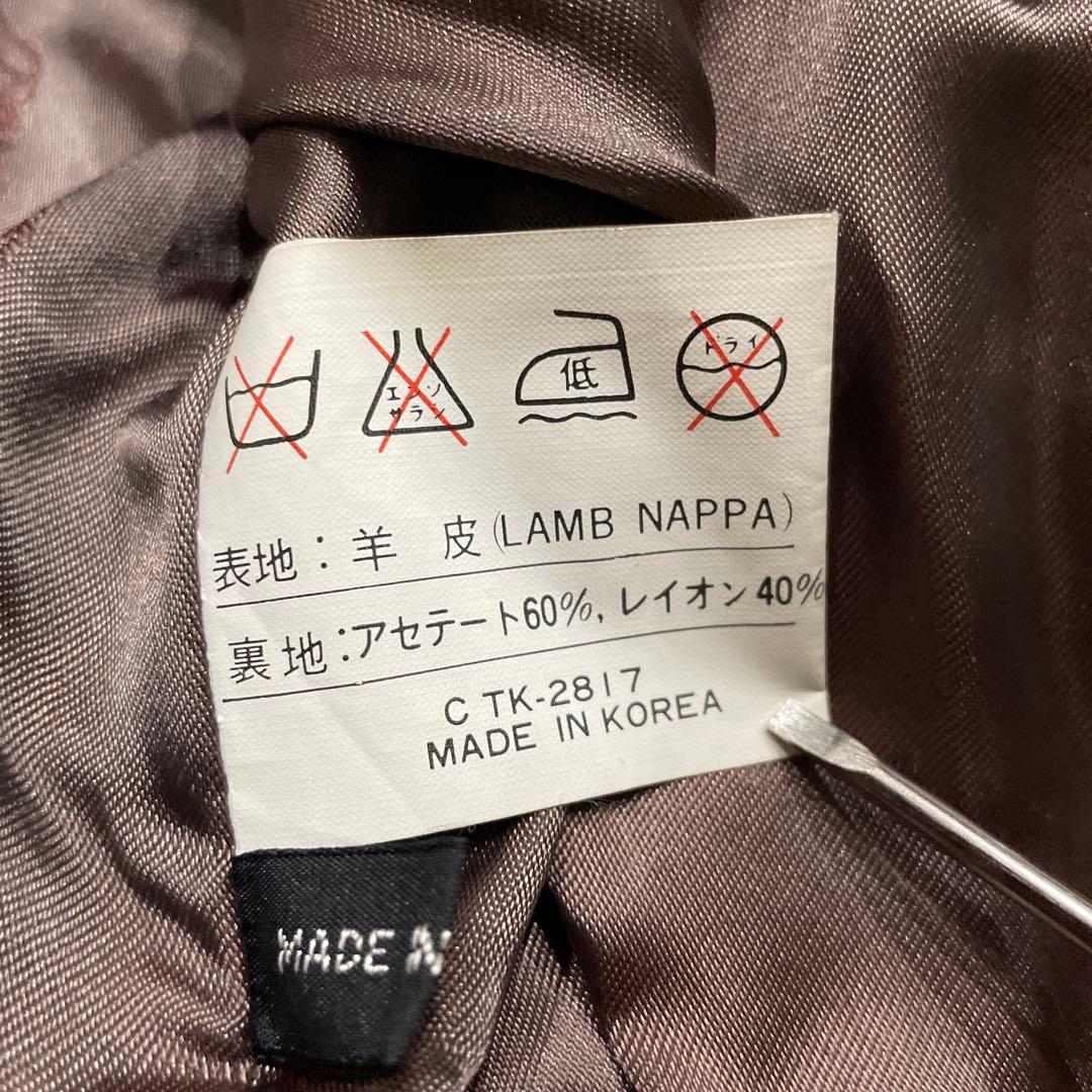 〜90s 短丈 羊革 ラムレザー レザージャケット XL ボンバージャケット