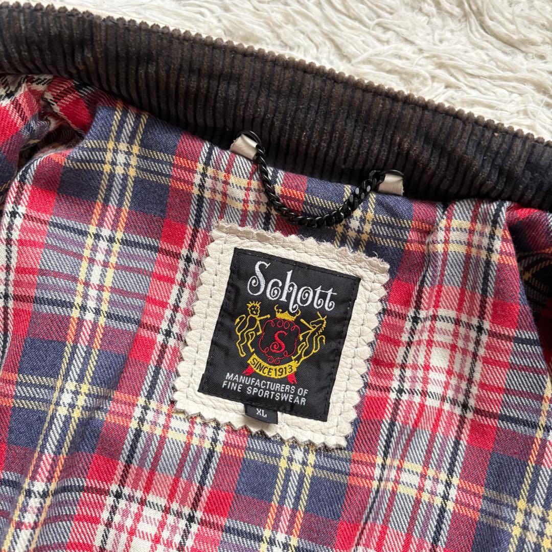 XL 良品　クラシックレーサー　Schott　シングルライダース　牛革　ホワイト