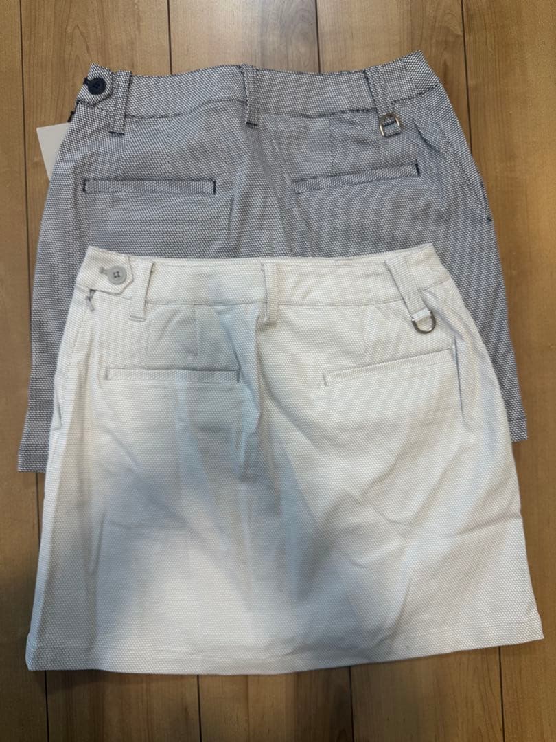 and per se ゴルフ用スカート 2点セット グレー ホワイト
