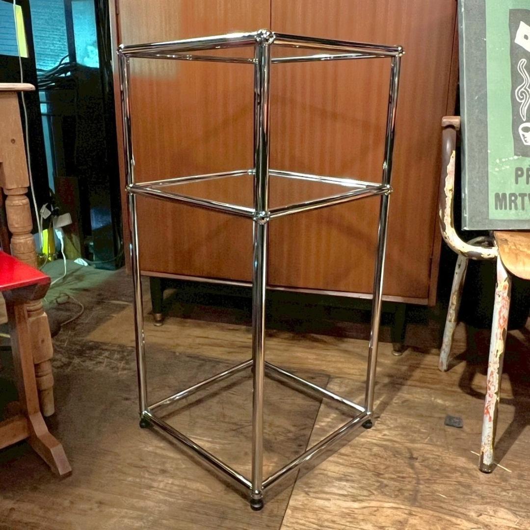 展示未使用 USM Haller ハラー 1列2段 ガラス天板 オープンシェルフ