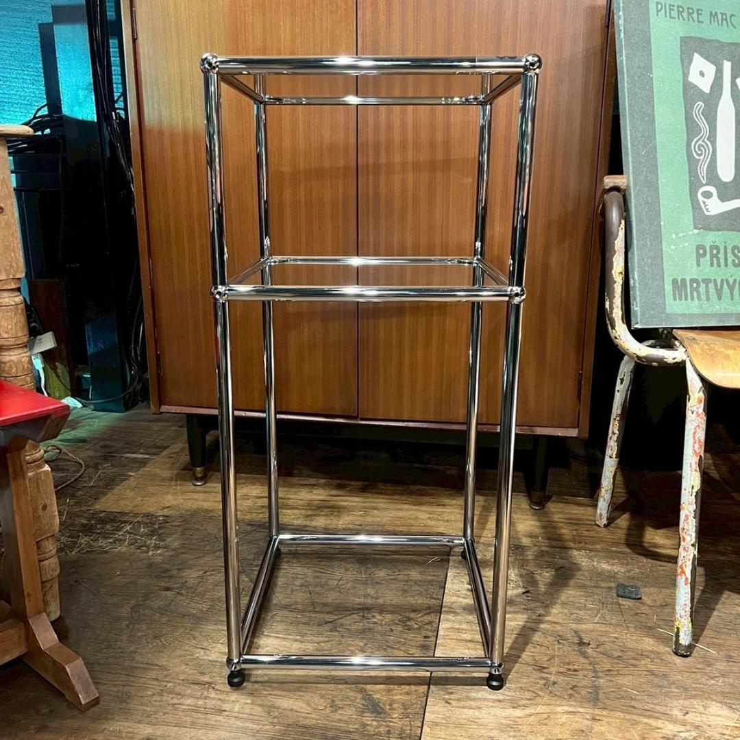 展示未使用 USM Haller ハラー 1列2段 ガラス天板 オープンシェルフ