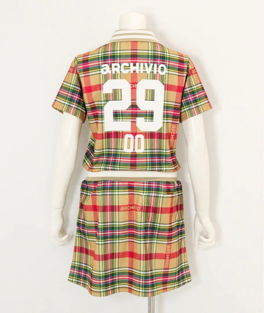 archivio 25年新作秋モデル チェック柄ワンピース 38(M)