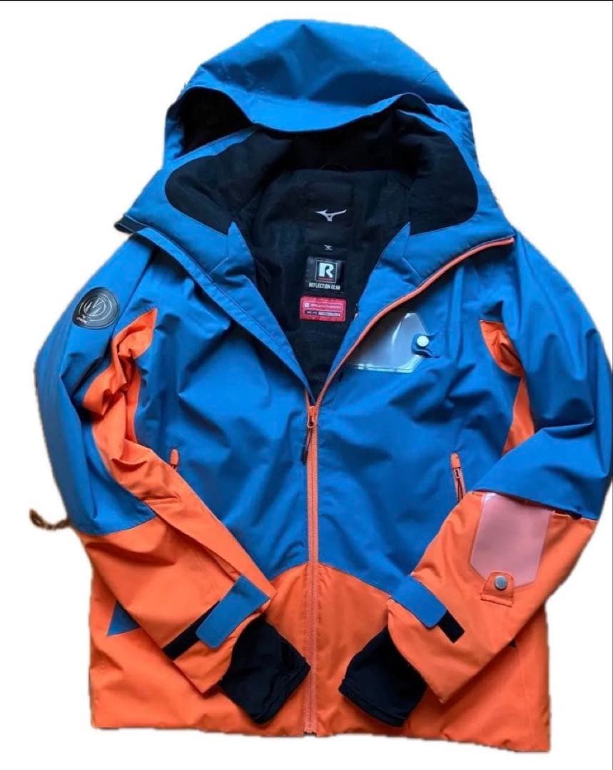 MIZUNO ミズノ スキーウェア XLサイズ上下セット ブルー オレンジ