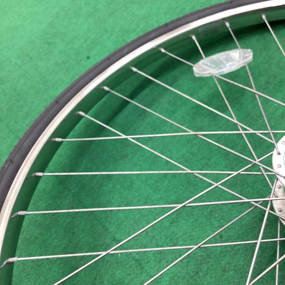 前輪 ステンレス リム 26×1-3/8 タイヤ付 J2 フロント ハブダイナモ