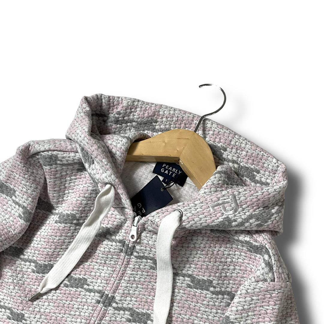 1 パーリーゲイツ 定価3.7万 フクレジャガード スウェット パーカー 091