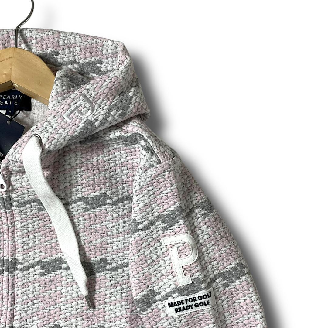 1 パーリーゲイツ 定価3.7万 フクレジャガード スウェット パーカー 091