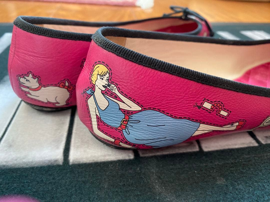 レア　ドルチェアンドガッバーナ　D&G バレエシューズ　フラットシューズ　ピンク