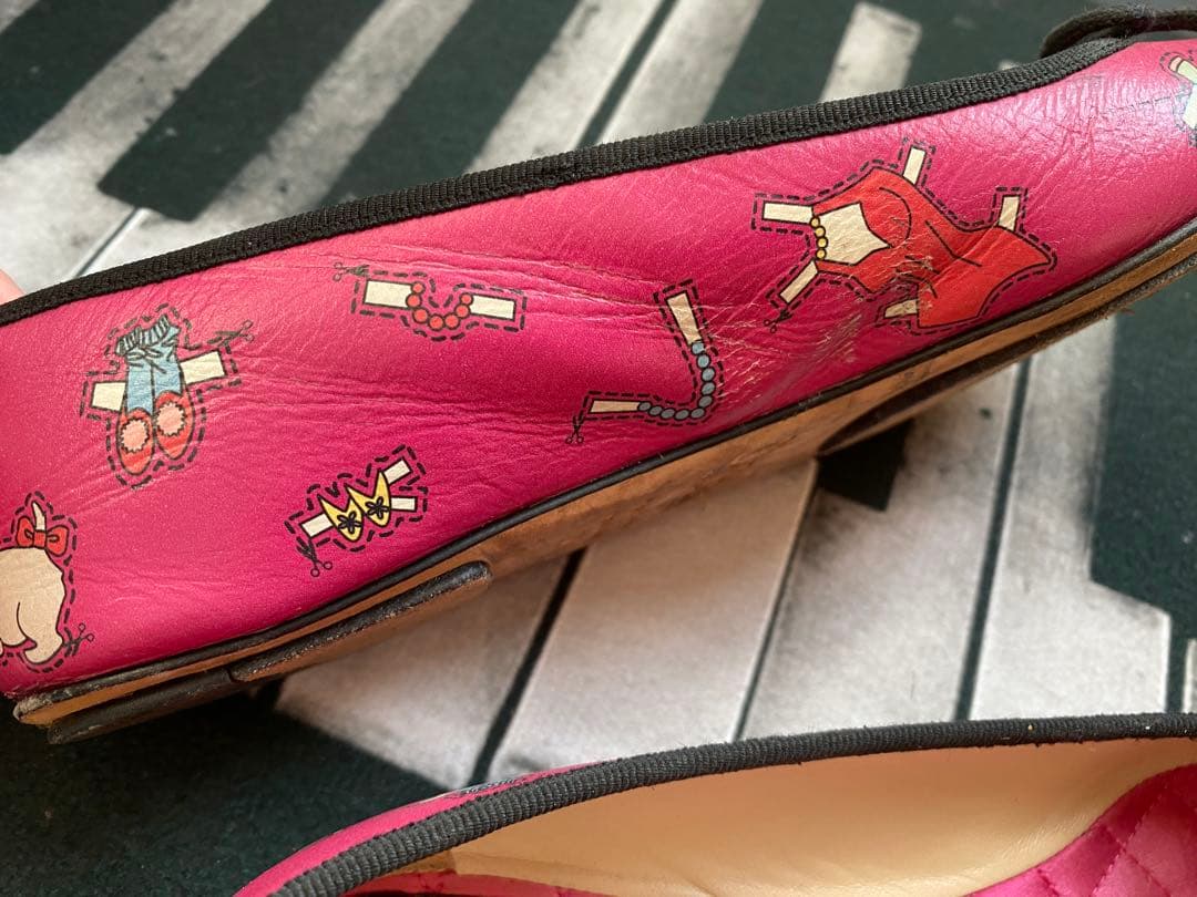 レア　ドルチェアンドガッバーナ　D&G バレエシューズ　フラットシューズ　ピンク