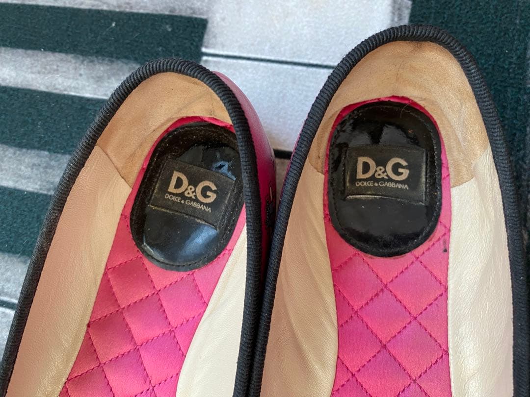 レア　ドルチェアンドガッバーナ　D&G バレエシューズ　フラットシューズ　ピンク