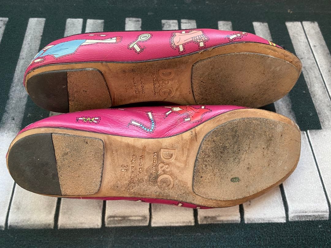 レア　ドルチェアンドガッバーナ　D&G バレエシューズ　フラットシューズ　ピンク