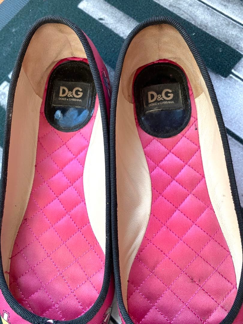 レア　ドルチェアンドガッバーナ　D&G バレエシューズ　フラットシューズ　ピンク