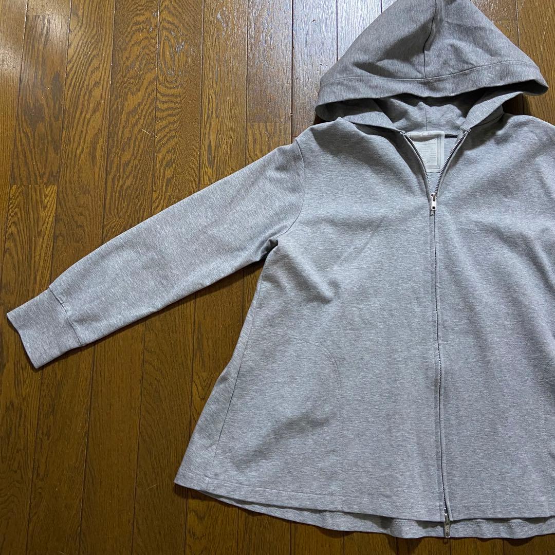 【BEARDSLEY】Aラインジップアップパーカー フレア 新品 グレー