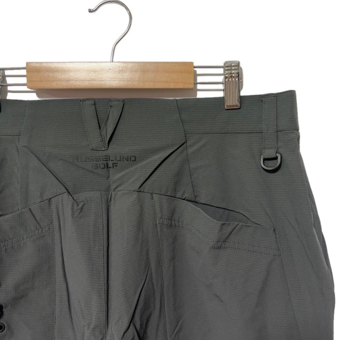 新品 ラッセルノ ゴルフ 3D フロントポケット ロングパンツ グレー L 5
