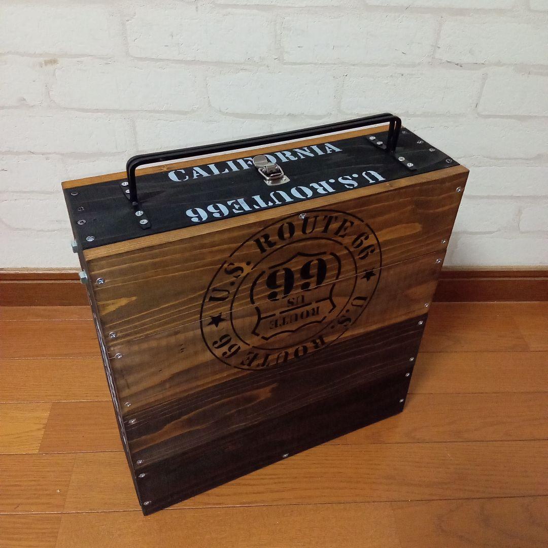 【ハンドメイド】男前折り畳みローテーブル・フォールディングテーブル（ルート66）