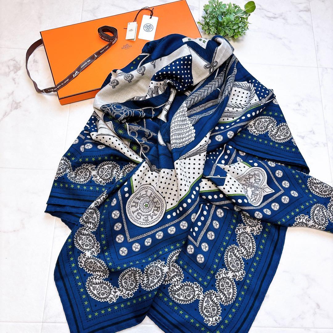 【YUKINO】エルメス カレジェアン ズアヴとドラゴン カシミア シルク