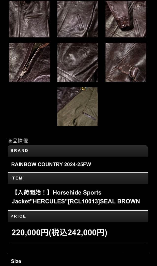 【新品】レインボーカントリー　ヘラクレス　シールブラウン44サイズ（XXL）激安