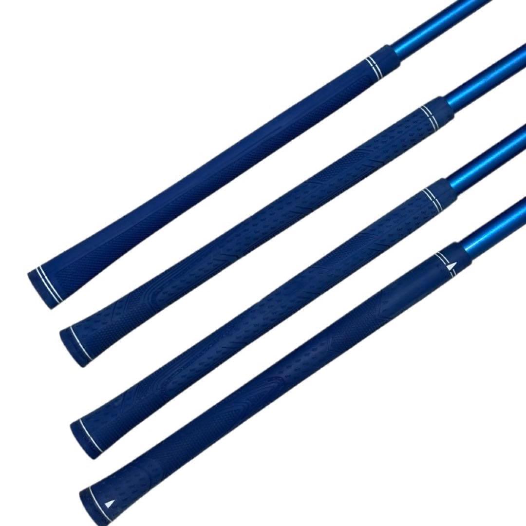 極美品 U.S.Athletes ジュニア ゴルフクラブ 4本セット ブルー