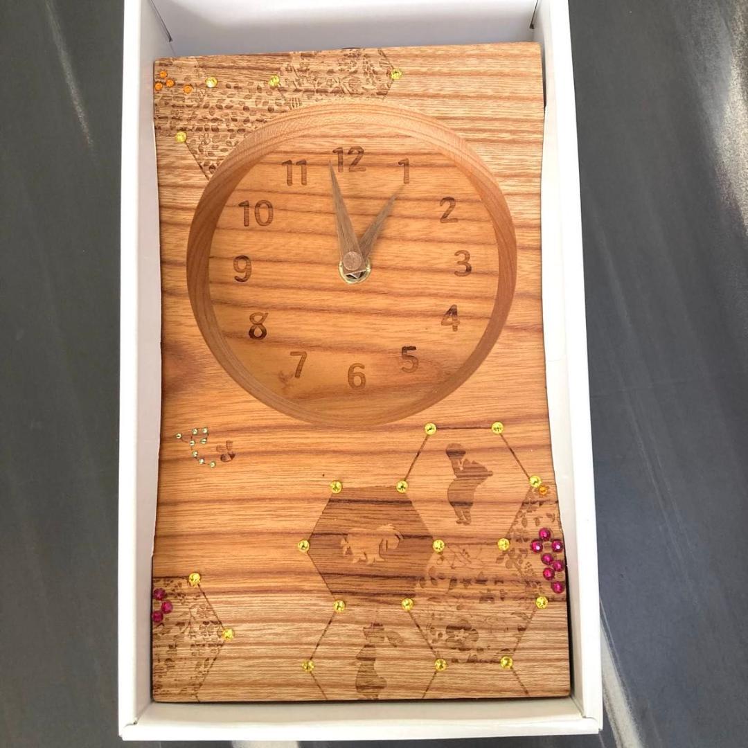 くまのプーさん 木製置き時計 ディズニー 正規品 置き時計