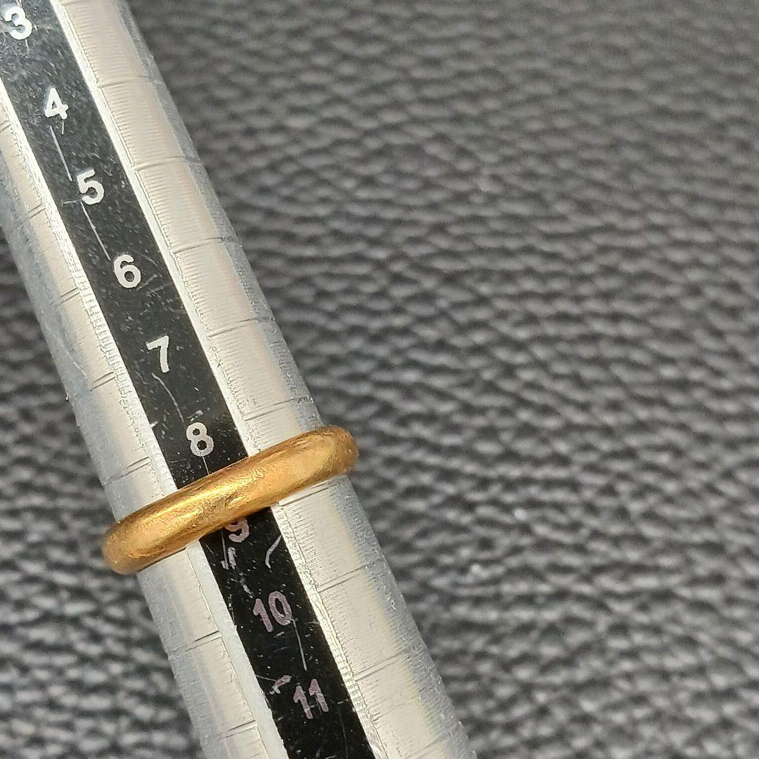 (B022402) K18 YG リング 指輪 かまぼこ 約8-9号