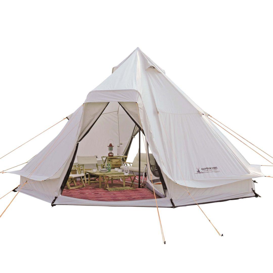 キャプテンスタッグ ワンポールテント DXオクタゴン460UV グランドシート付