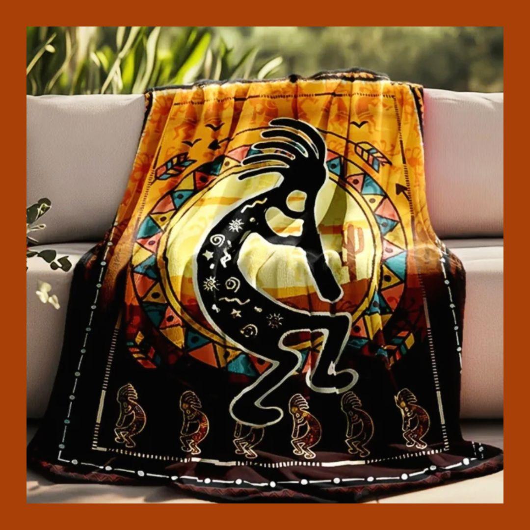 特大 ココペリフランネルブランケット ★ 150cm x 200cm