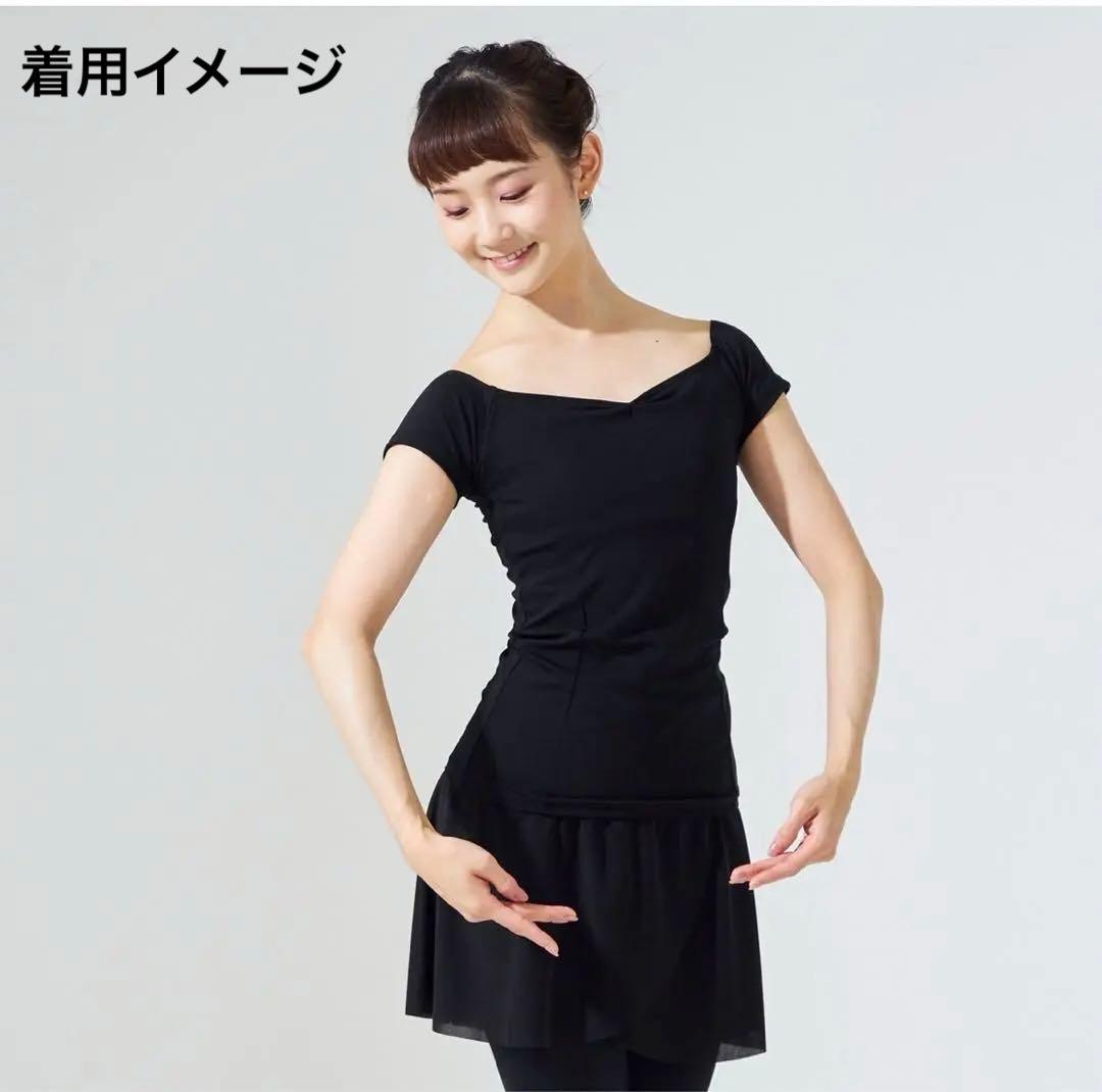 【Chacott】レオトップ 半袖 Lady’s M ／ブラック