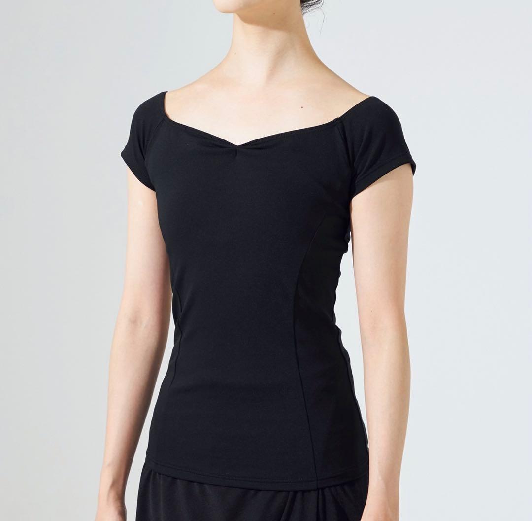 【Chacott】レオトップ 半袖 Lady’s M ／ブラック