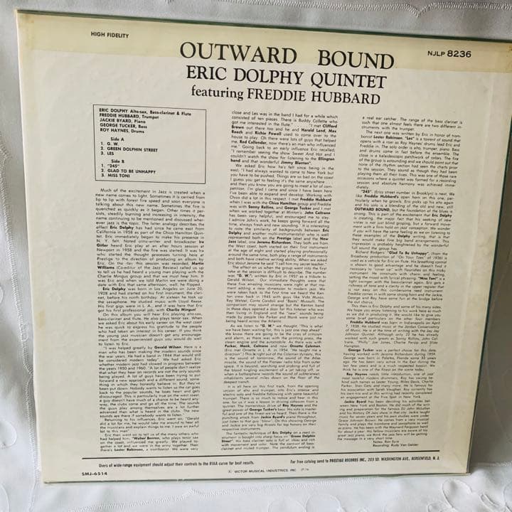 【ＬＰ盤面良好】ERIC DOLPHY OUTWARD BOUND