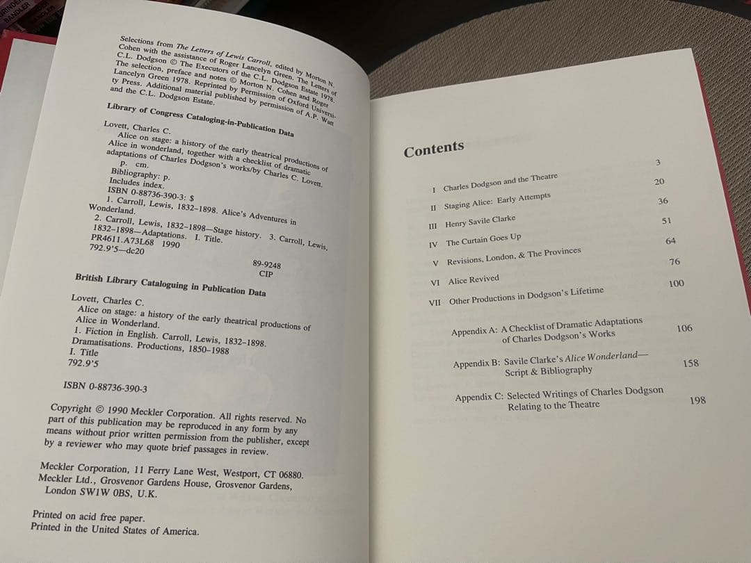 希少　Alice On Stage by Charles C. Lovett