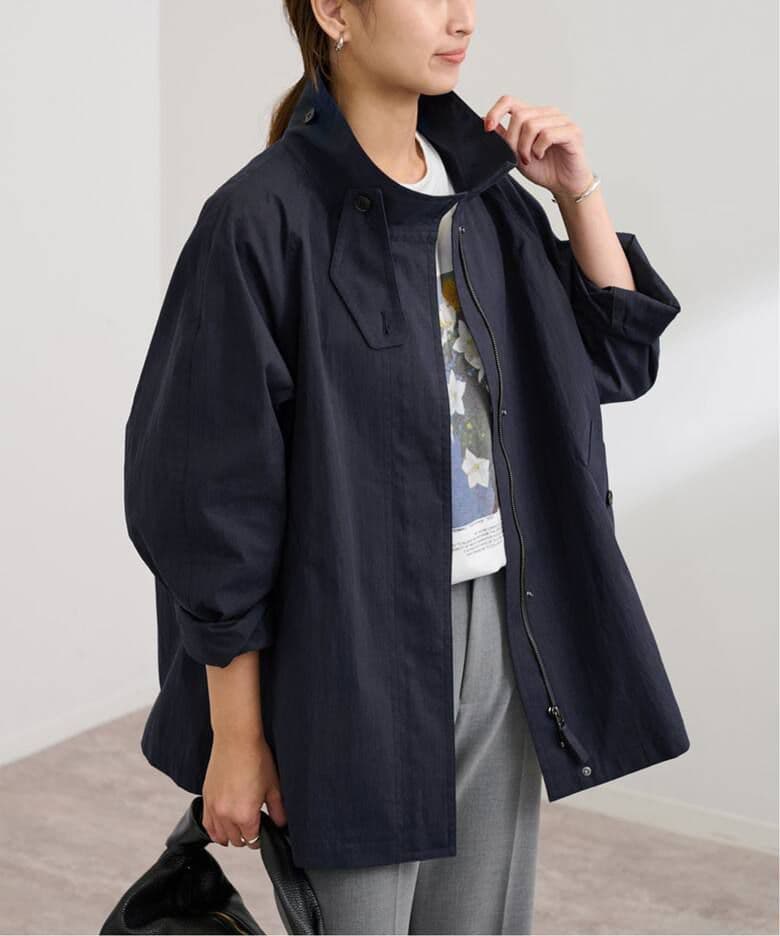 ☆【大人気】FRAMeWORK 撥水テントラインコート ネイビー 36☆