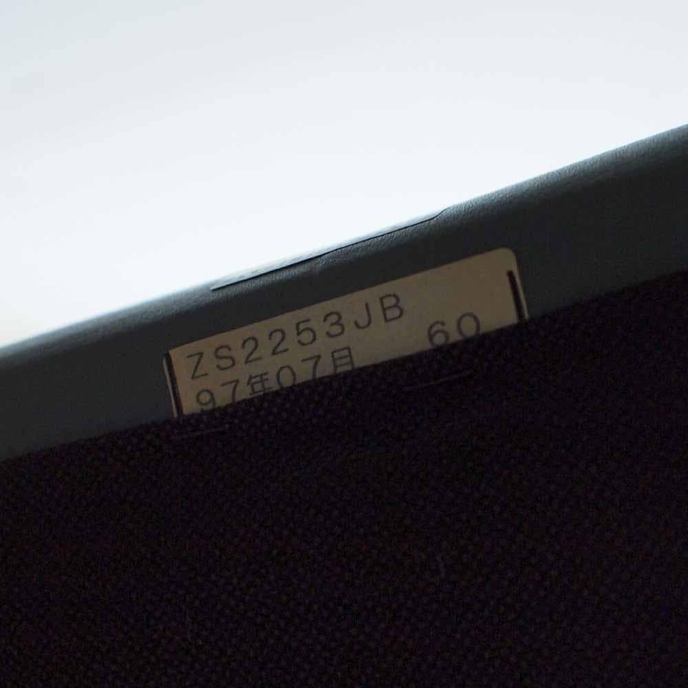 90's カリモク/karimoku 本革 2人掛けソファ 応接 ZR24324